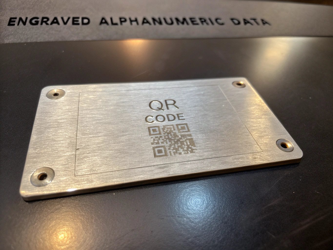 Industrial laser engraving on stainless steel