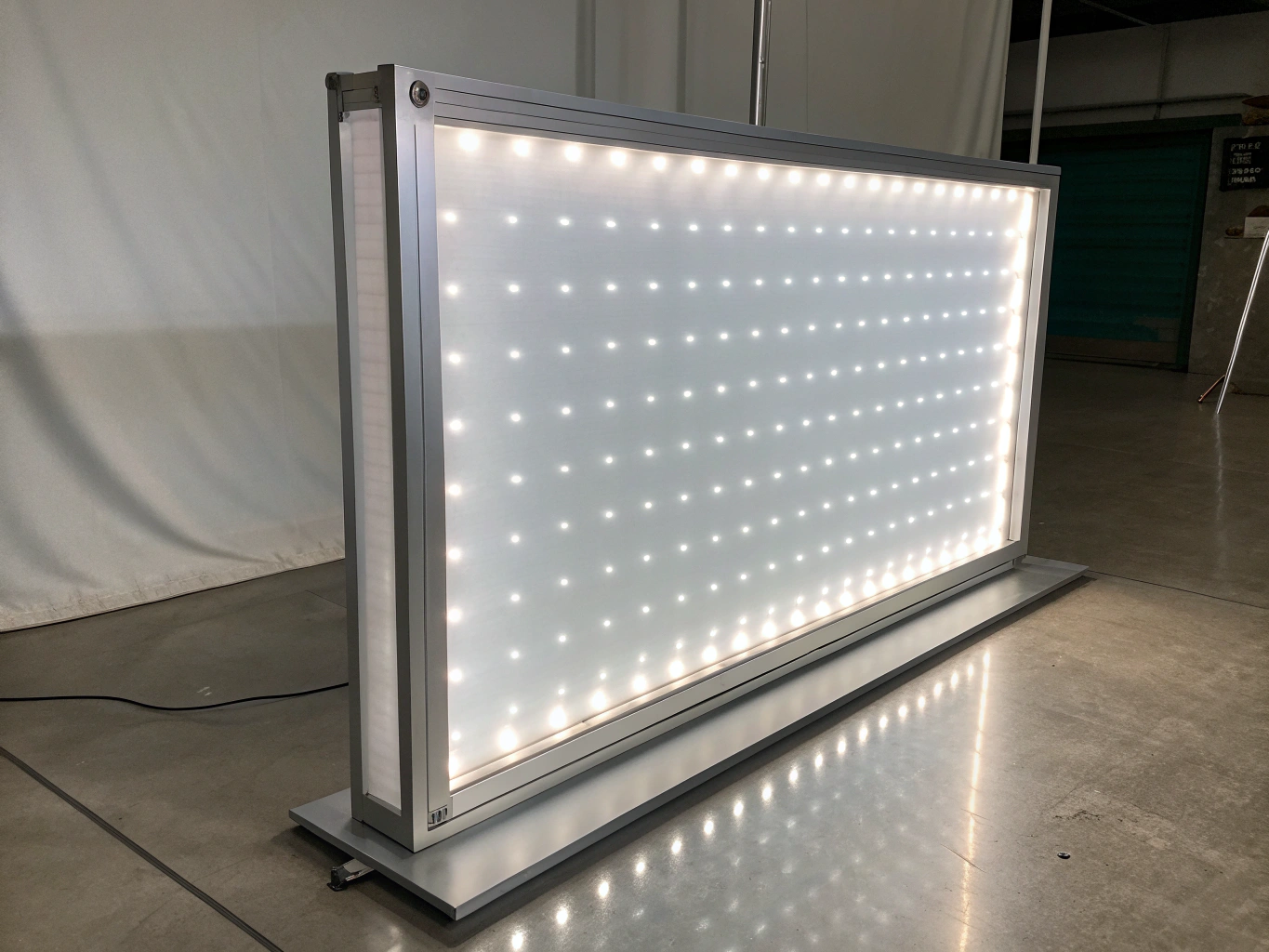 Clear cast acrylic sign panel cut to size for standoff mounting