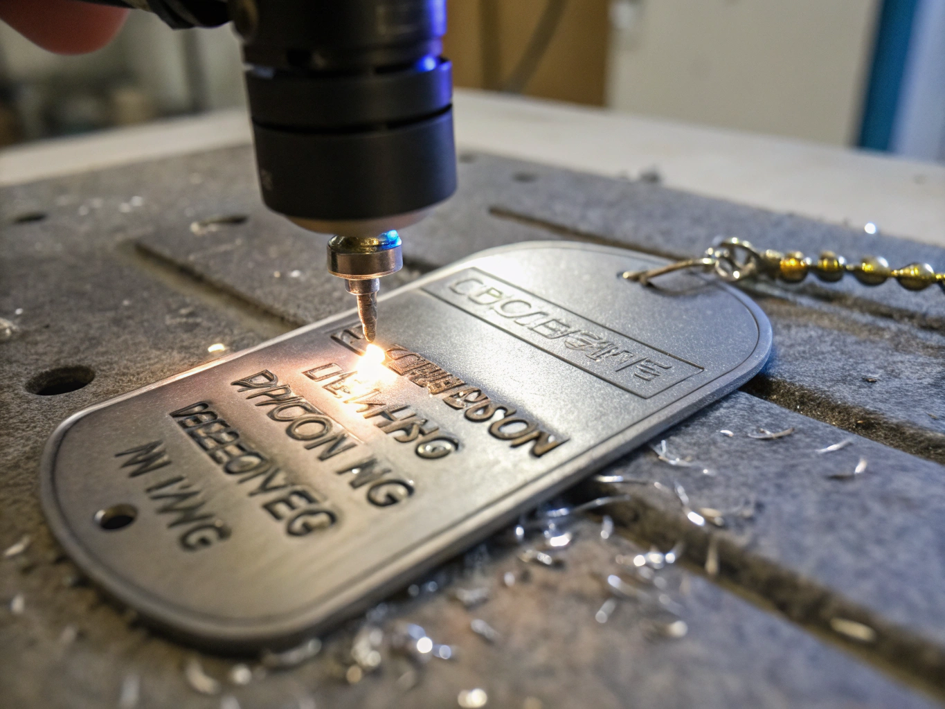 Custom engraving photo showcasing a unique industrial marking project