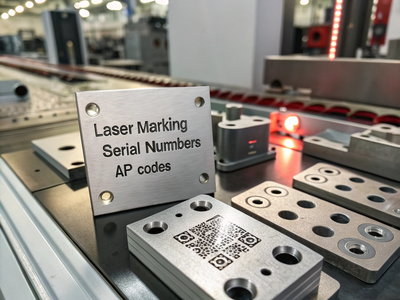 Durable engraved metal asset tag detail