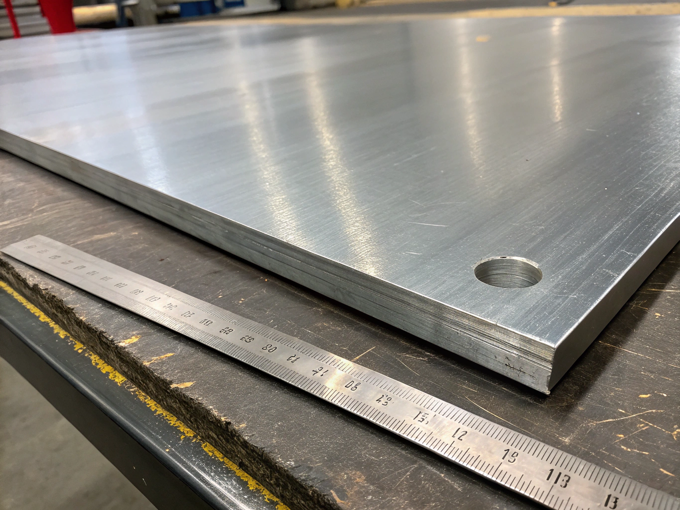 Heavy duty industrial metal plate with deep laser engraving