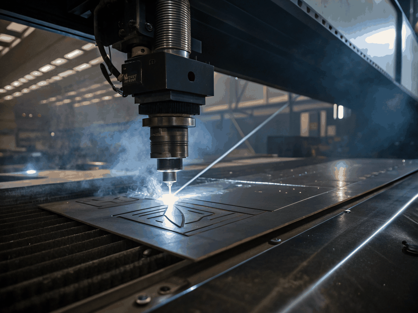 Industrial laser engraving process on metal component