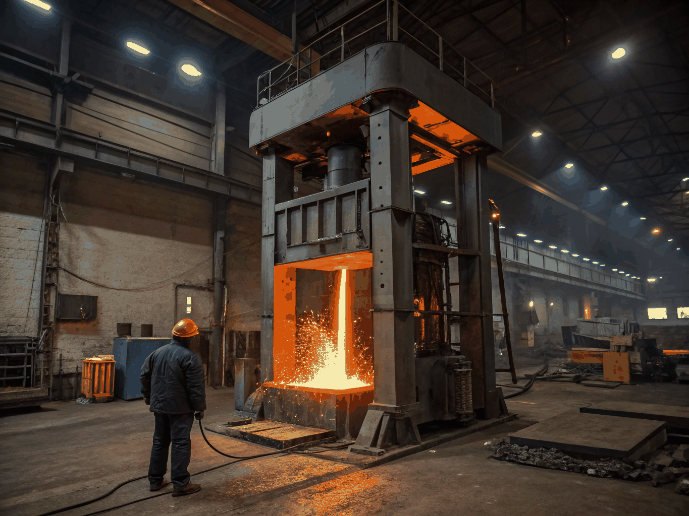 Industrial metal forging process