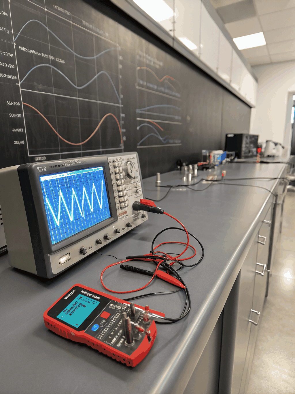 Precision laboratory testing equipment in operation