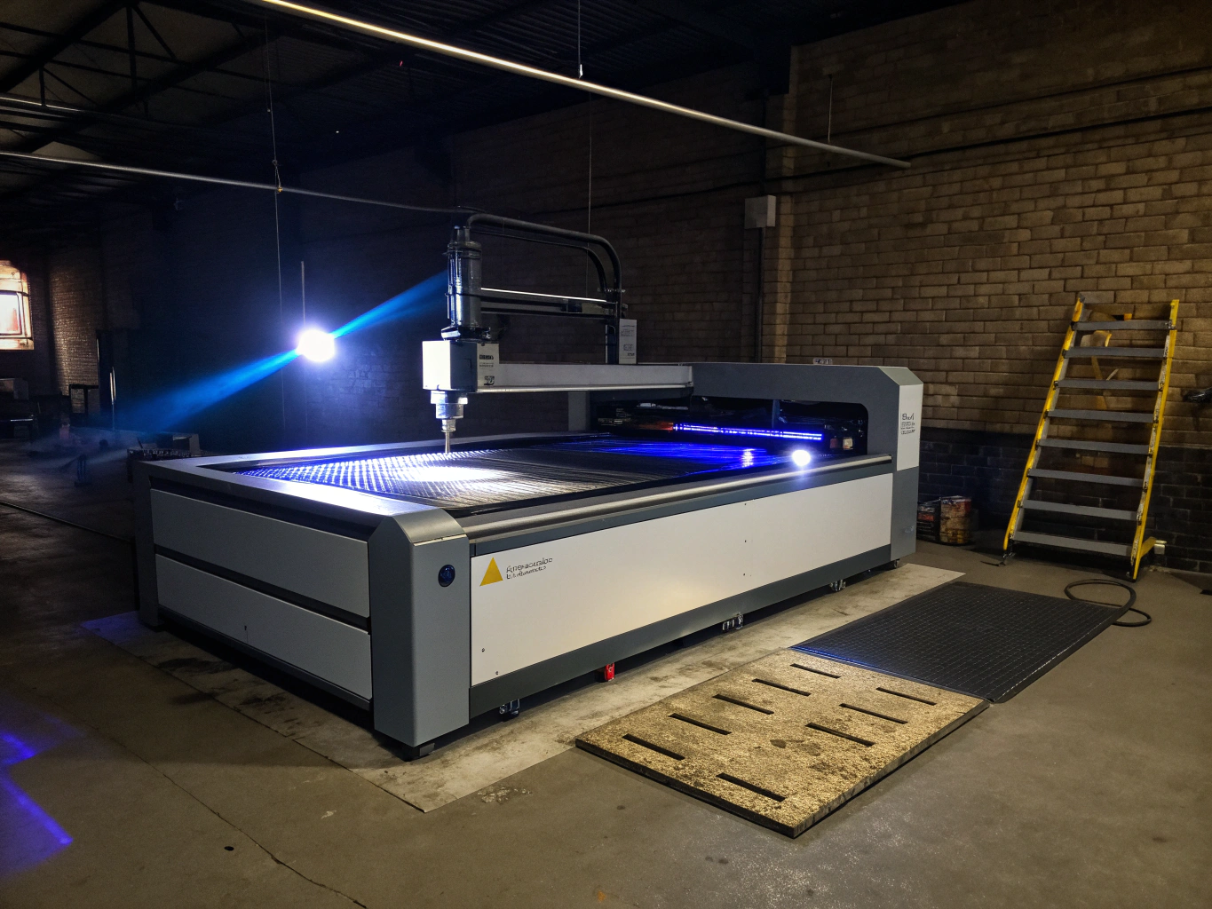 Industrial laser engraving process on metal surface