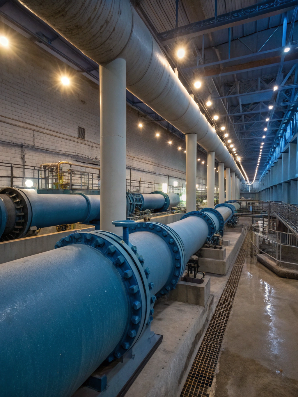 Industrial asset labels in a treatment plant